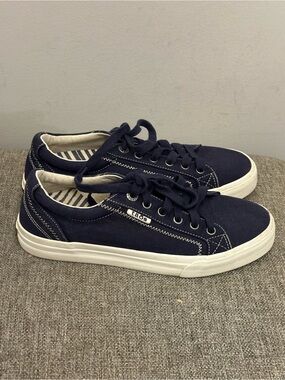 Taos Footwear Plim Soul in blue washed canvas Sneaker Size 8